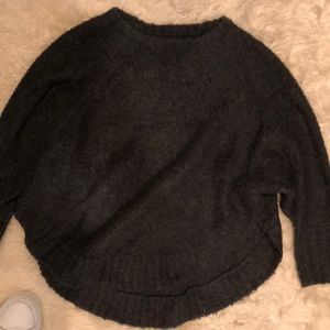 Lou & grey dark gray oversized chunky knit sweater. Sz. XS/S. Deep side slits